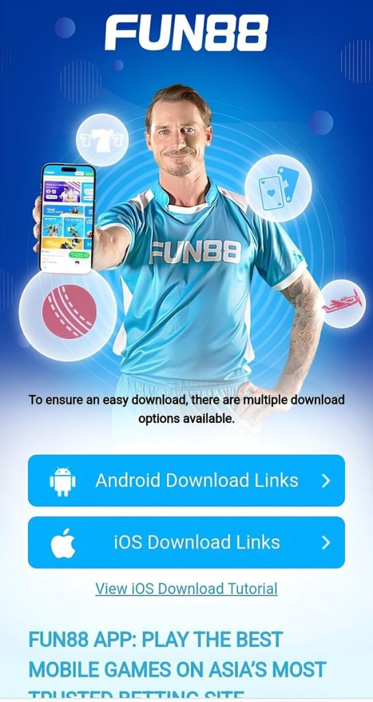 Experience seamless online betting with the Fun88 app, available for Android and iOS – your trusted platform for sports and casino games